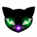 Endless Games Black Kitty Cat Glowing Green Spooky Halloween Eyes Flashing Blinky Light Necklace EN3335394